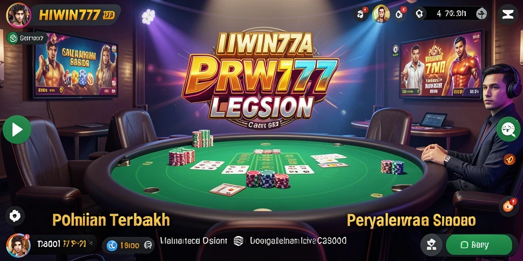 Screenshot gameplay HIWIN777 menampilkan suasana Live Casino yang menegangkan.