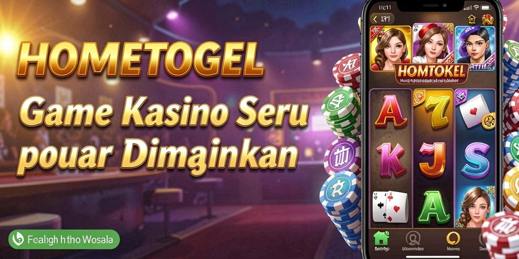 Screenshot gameplay HOMETOGEL menampilkan suasana kasino yang seru.