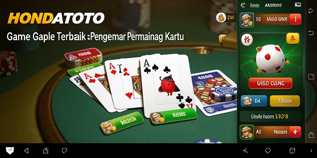 Tangkapan layar gameplay HONDATOTO yang menunjukkan serunya permainan Gaple.