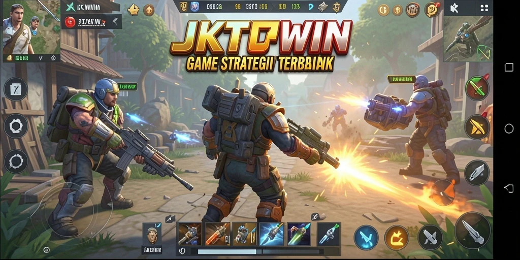 Tampilan gameplay JKTWIN yang menegangkan dan strategis.