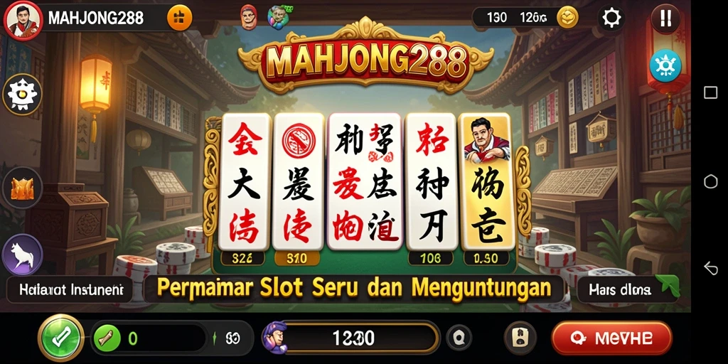 Screenshot gameplay MAHJONG288 dengan berbagai simbol Slot yang menarik.