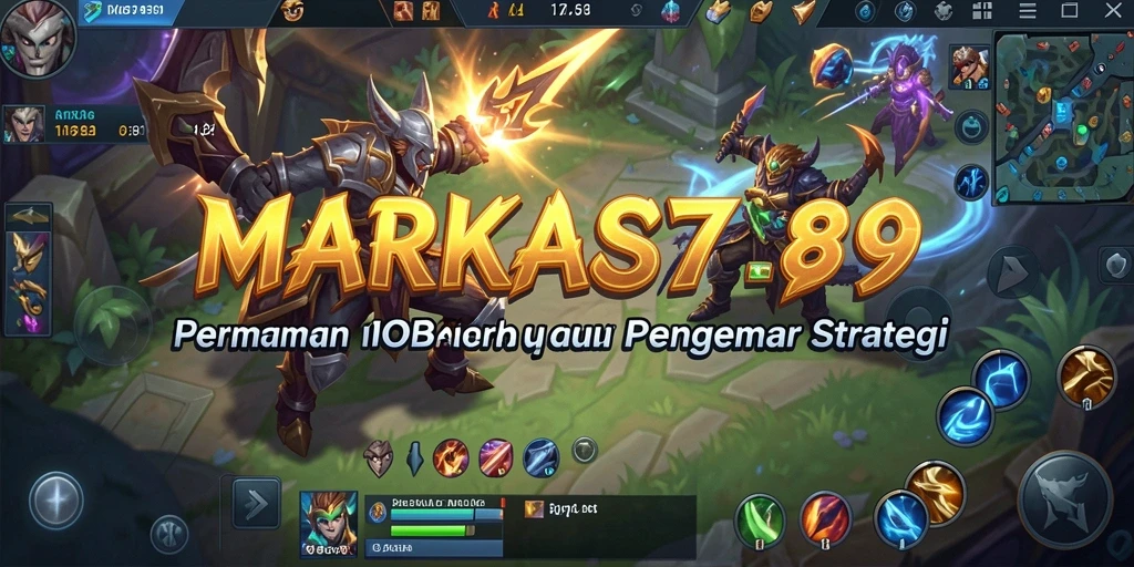 Screenshot menampilkan aksi permainan MOBA yang intens dan seru.