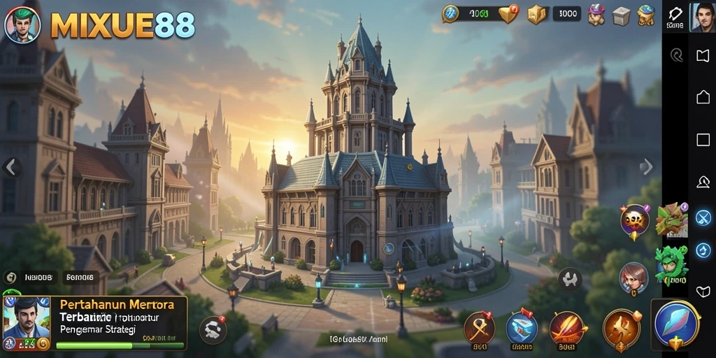 Screenshot <strong>MIXUE88</strong> menampilkan aksi menara pertahanan yang seru.
