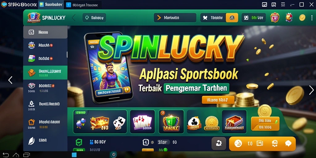 Tampilan gameplay menarik di aplikasi SPINLUCKY untuk taruhan olahraga.