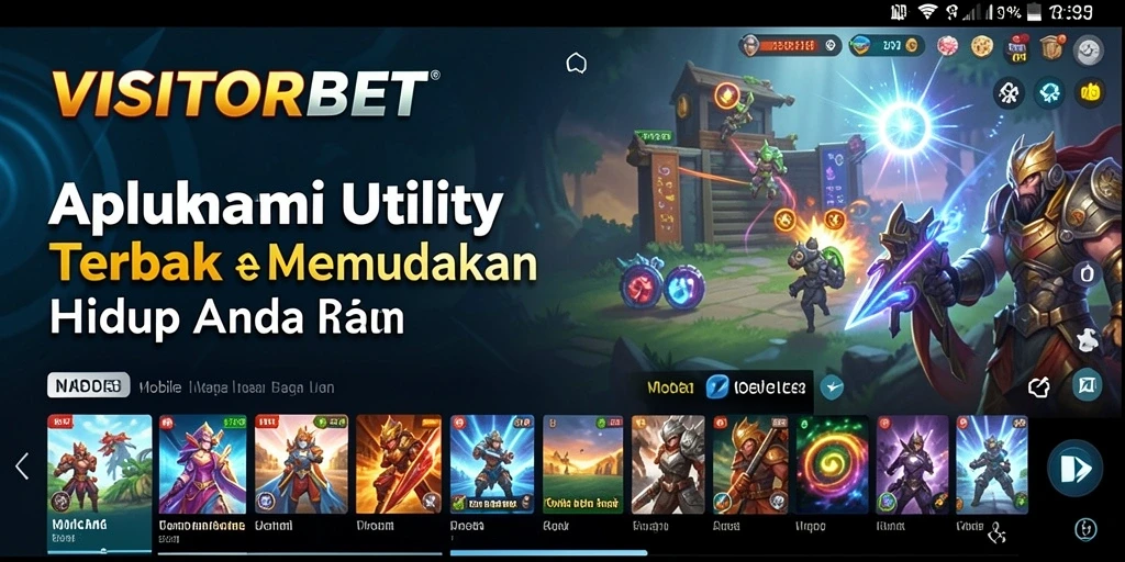 Tampilan antarmuka pengguna VISITORBET yang modern dan intuitif.